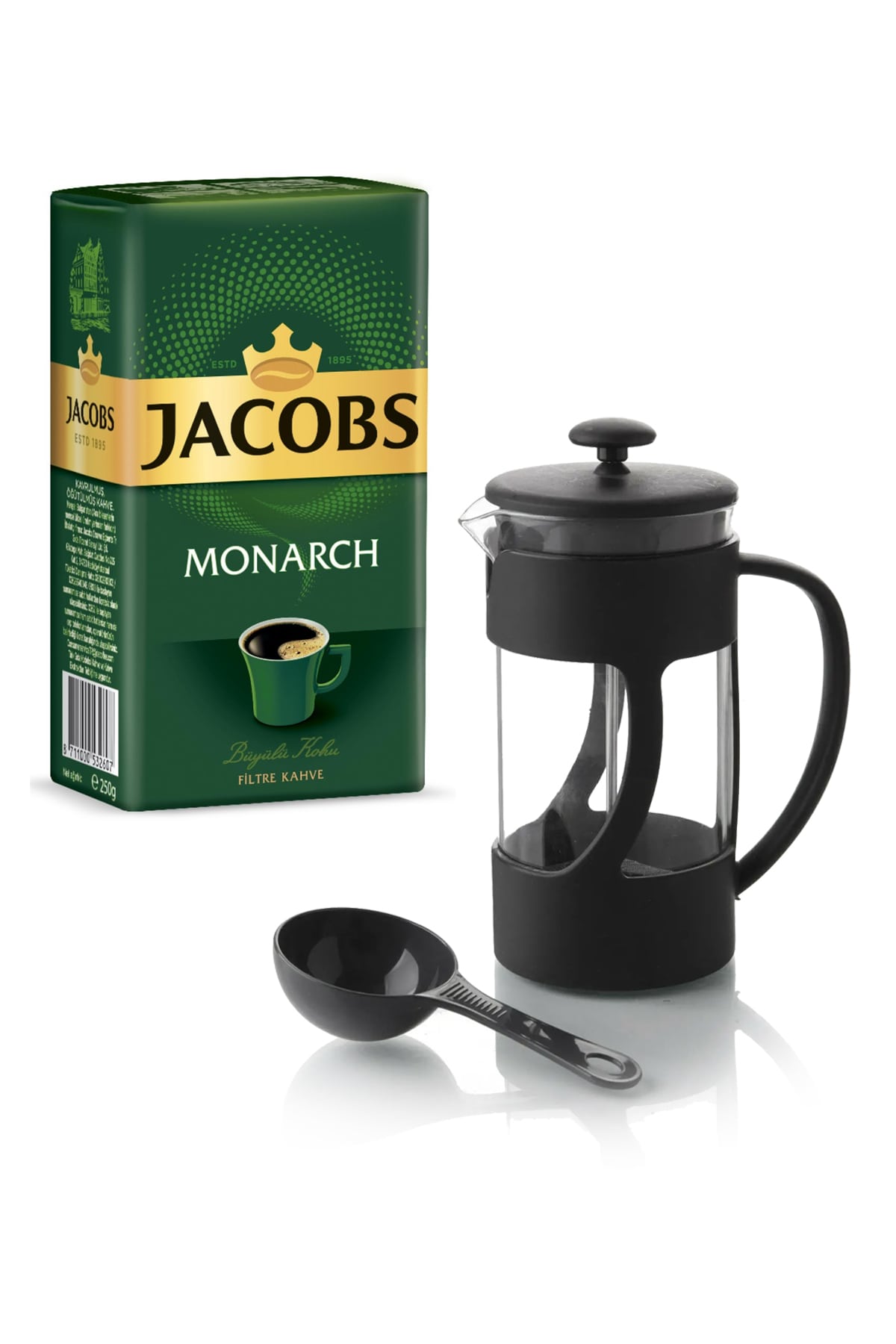 JACOBS Monarch 250 G Filtre Kahve 350 ML French Press Hediyeli