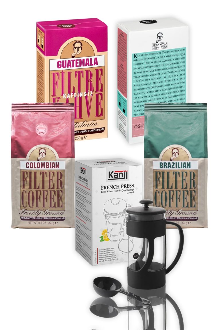 Mehmet Efendi 250 G Filtre Kahve Seti 4’ü Bir Arada + Kanji 350 ML