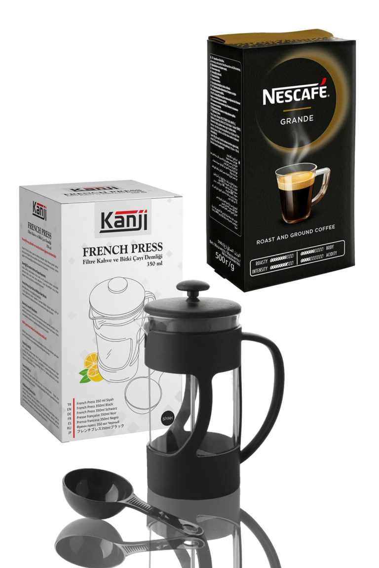 Nescafe Grande Filtre Kahve 500 G + 350 ML Kanji French Press İPEKLİ AVM